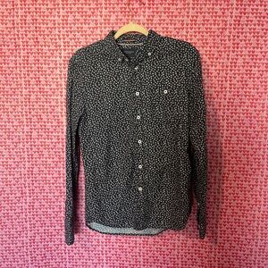 Men's Black & White Patterned Shirt